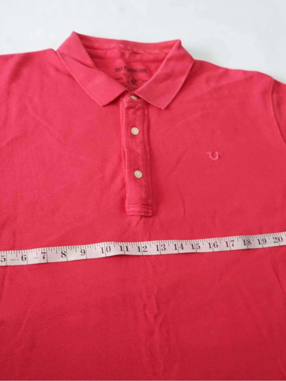 🔥True Religion Red 100% Cotton Pique Polo Shirt 3XL🔥